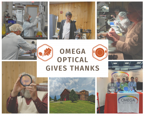 Omega Optical Gives Thanks Omega Custom Optical Filters